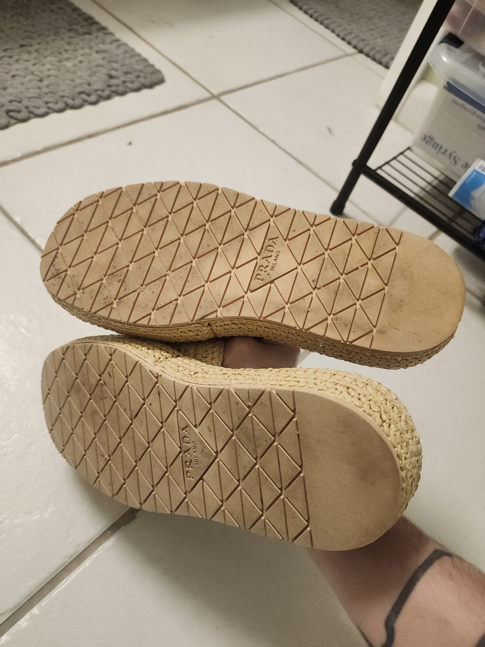 Prada Raffia Single-Band Platform Slide size 9 - Picture 5 of 5